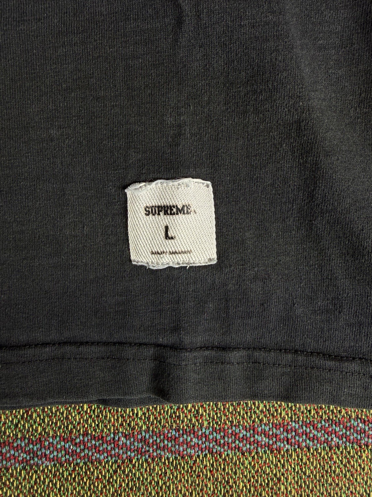 Rare SUPREME FW20 2020 Shoulder Arc Spell Out T Shirt Streetwear Black Large Fad