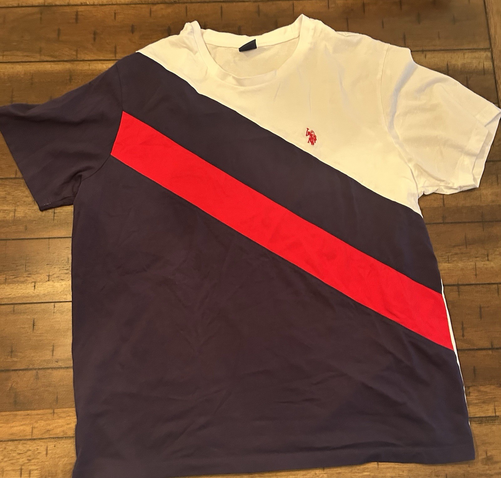 US Polo Assn. Men’s XL Red White Blue T-shirt Short Sleeve