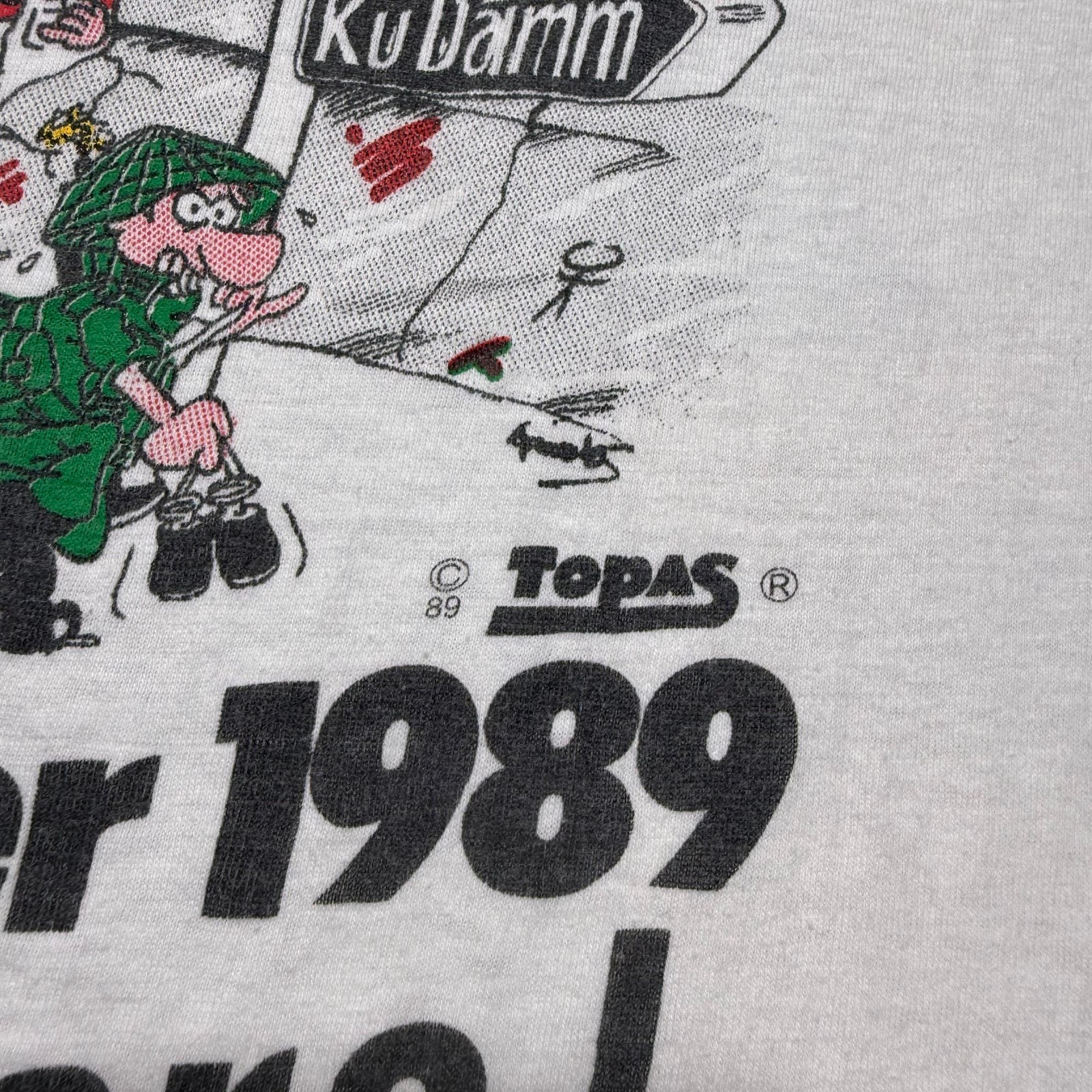 Vintage 1989 Fall Of The Berlin Wall Ich War Dabei I Was There T-Shirt – Medium