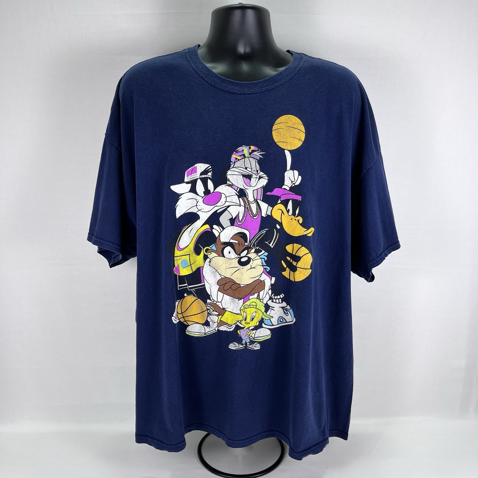 Looney Tunes Size XXXXL 20’s Basketball Squad Bugs Taz Daffy Tweety Graphic Tee