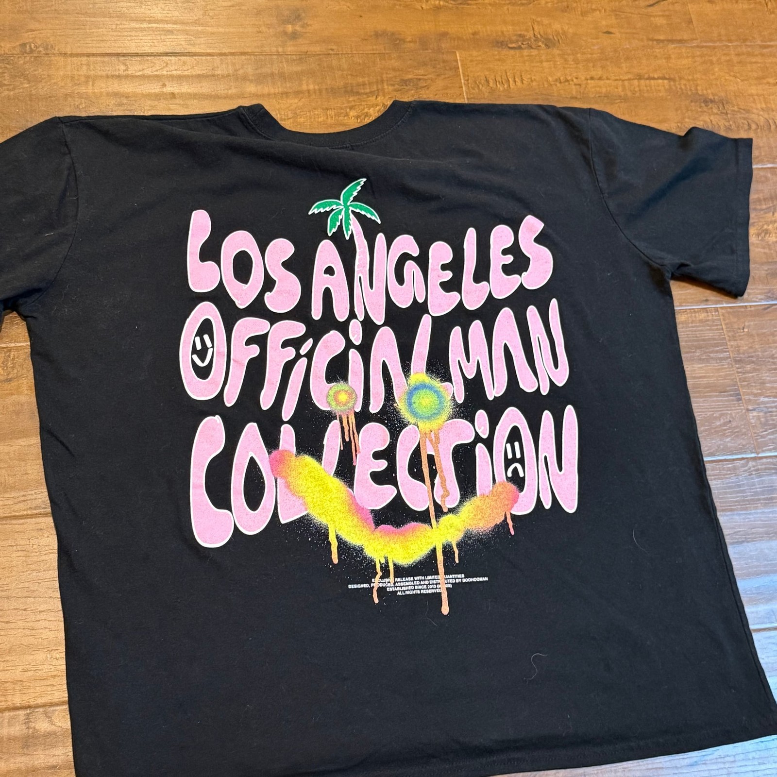 boohooMAN Los Angeles Official Man Collection Oversized Graphic T-Shirt