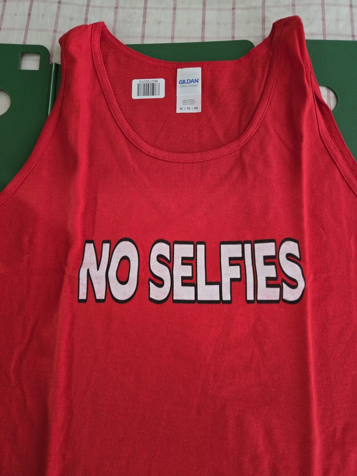 NO SELFIES Custom Tank top! Gildan Men’s 6oz Ultra Cotton Tank Top T-Shirt 2200