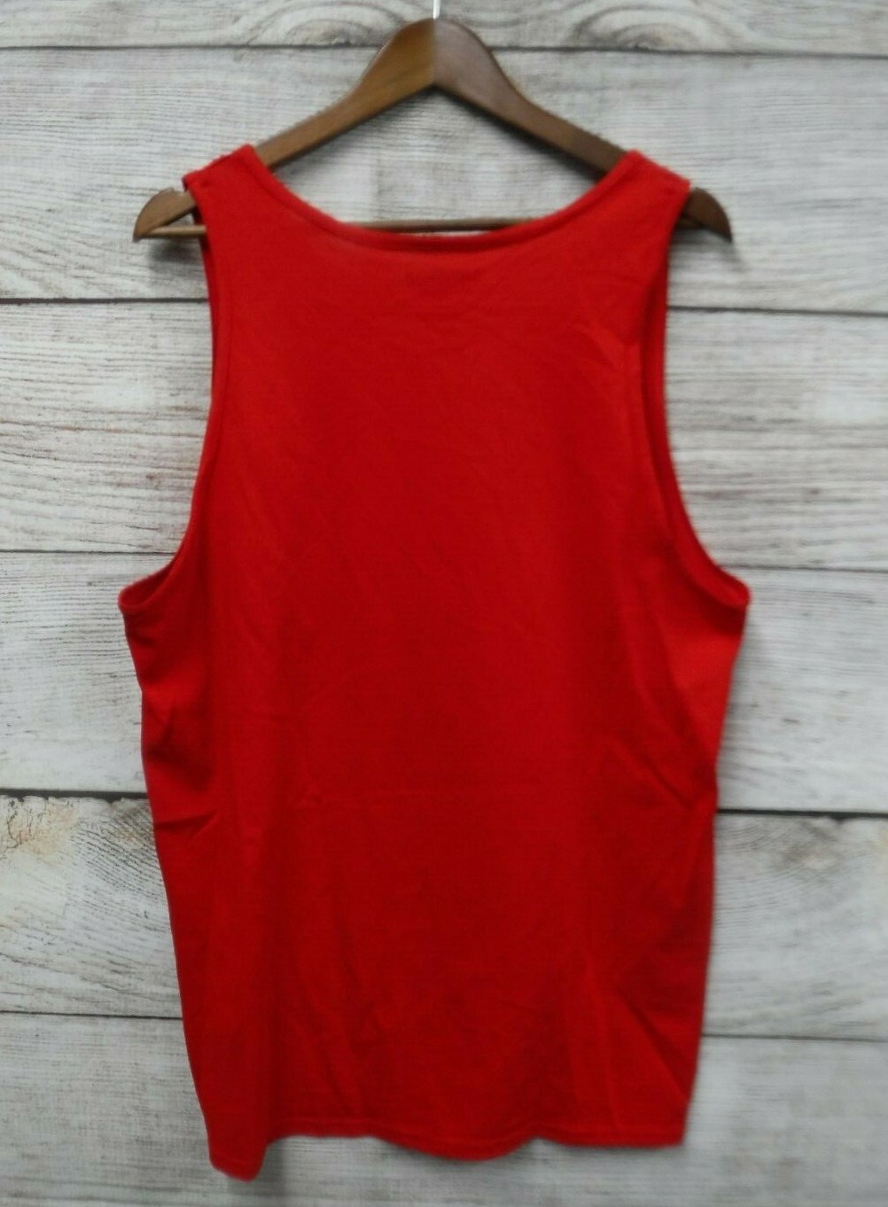Hard Ten Shirt Mens Size Medium Red Hipster Star Bear Graphic Skinny Tank New