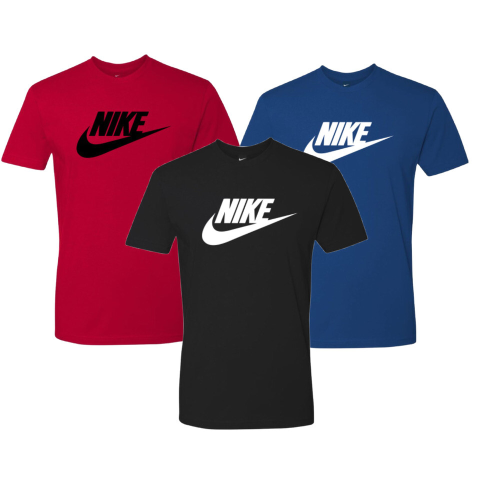 Nike Men’s T-Shirt Logo Swoosh Printed Athletic Active Short Sleeve Shirt