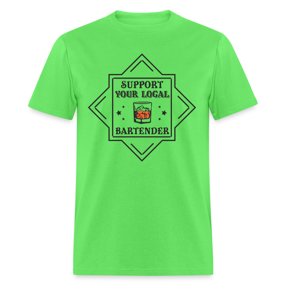 Support Your Local Bartender T-Shirt (Drinking Graphic Tee Shirt)
