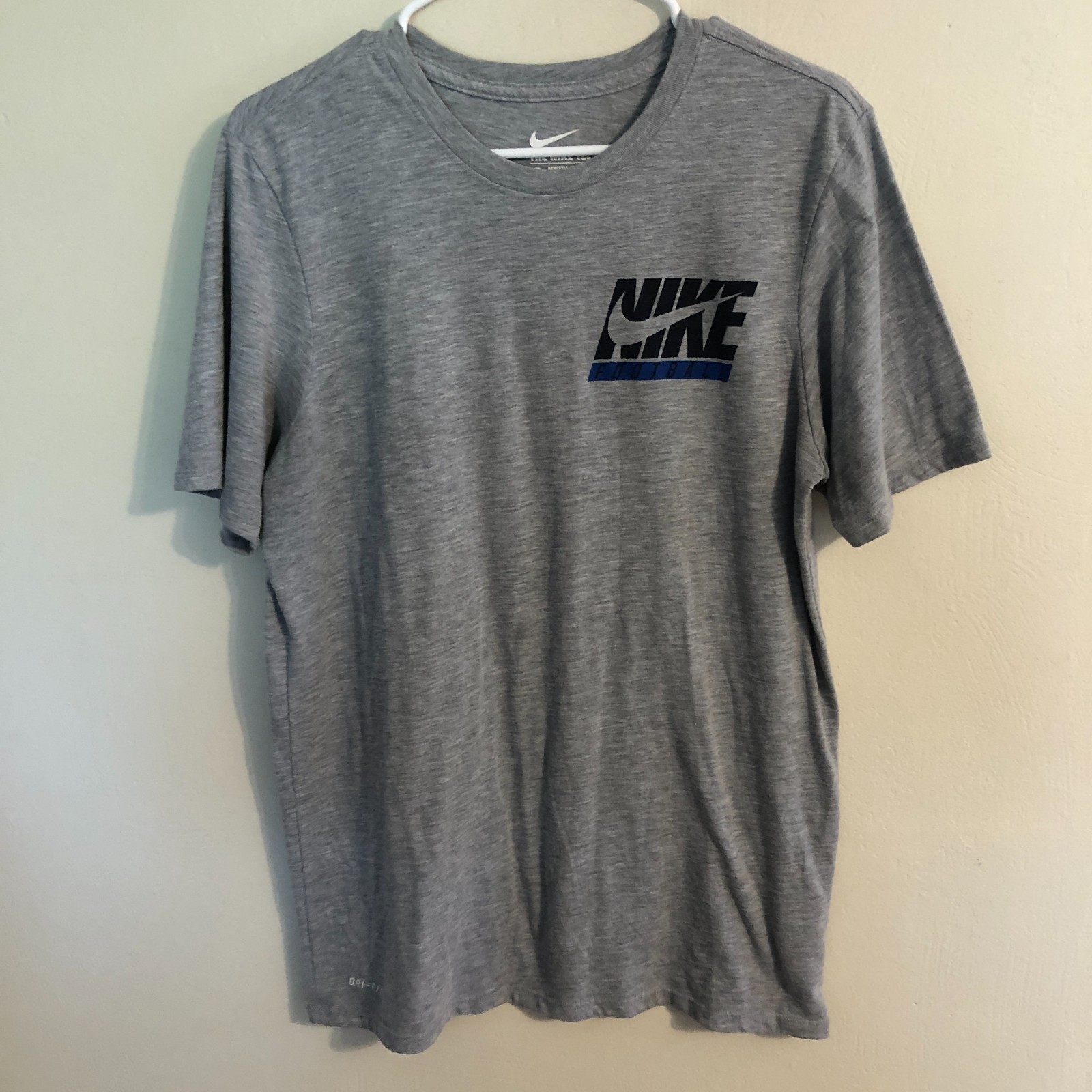 Nike Tee Athletic Heather Gray T-Shirt Sz M 2-Sided Illegal Use of Speed
