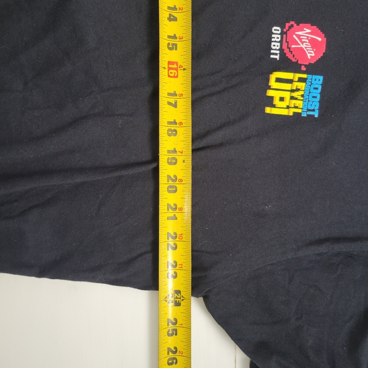 VIRGIN ORBIT Space Program T Shirt Black Men’s XXL Double Sided Boost Level Up