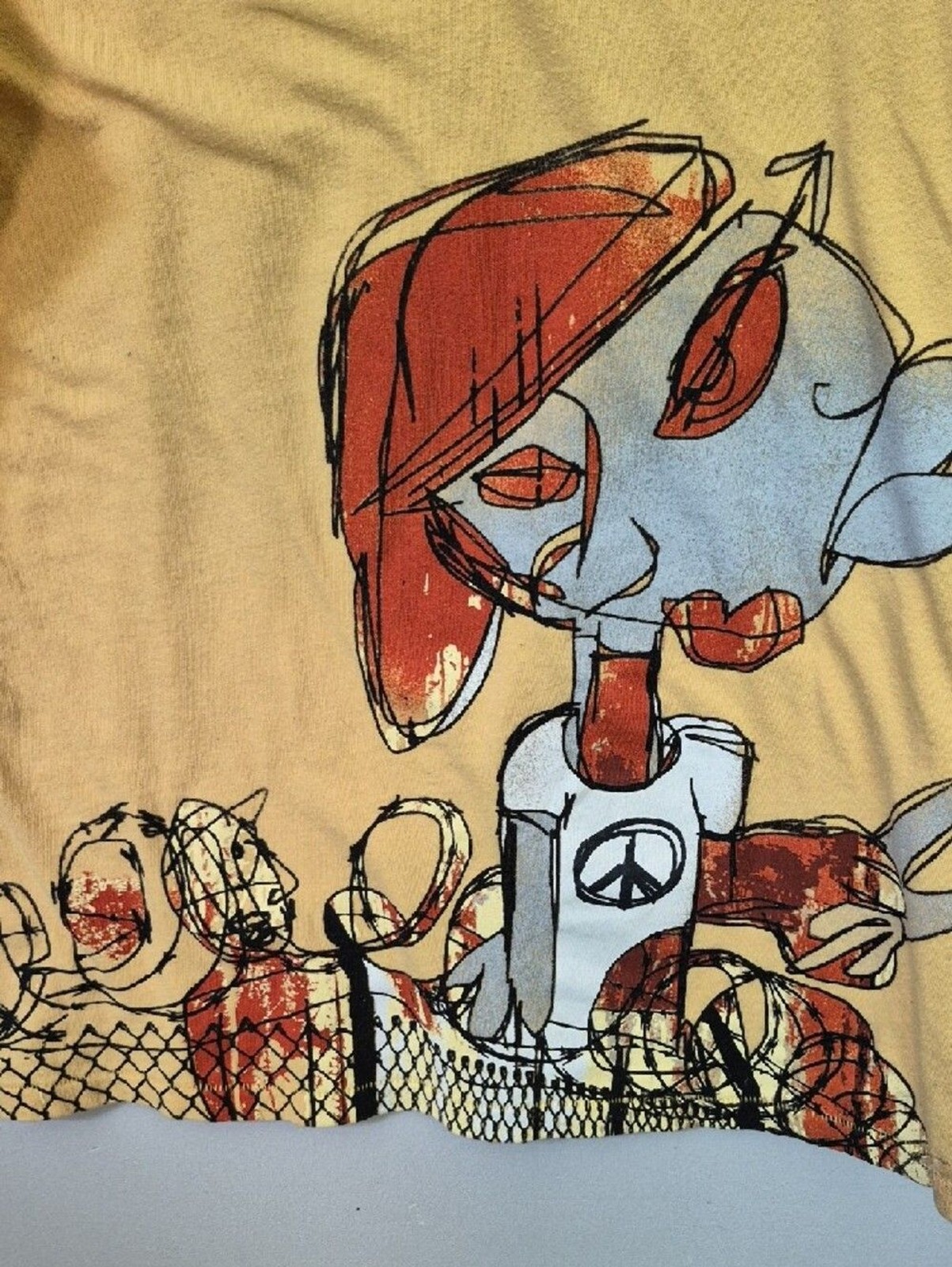 American Eagle Outfitters X Daniel Johnston Graphic Tee Peace Begins With Me