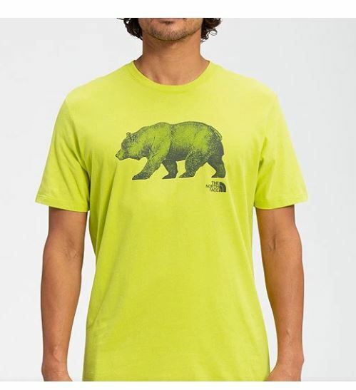 The North Face Men’s Bear Tee S, M or L Standard-Fit SS Green or Red T-Shirt