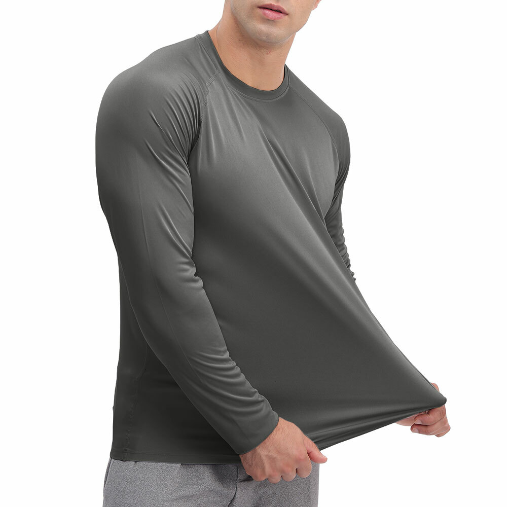 Mens Outdoor Sun Block T-Shirt UPF50+ Hiking Fishing Skin Protection UV Tee Tops