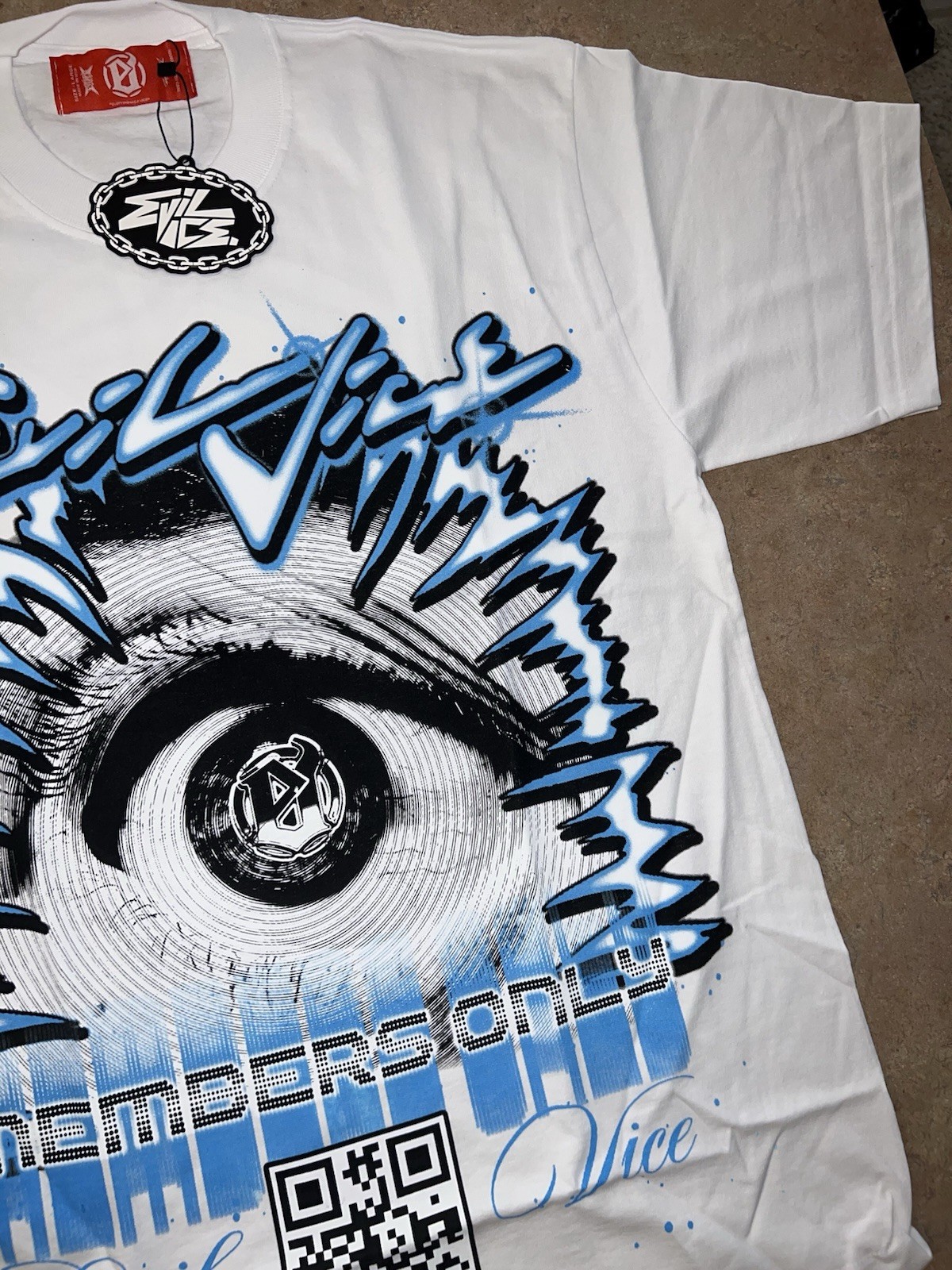 Evil Vice Brand Red Tag T-shirt Size Large Street Wear New With Defect #259