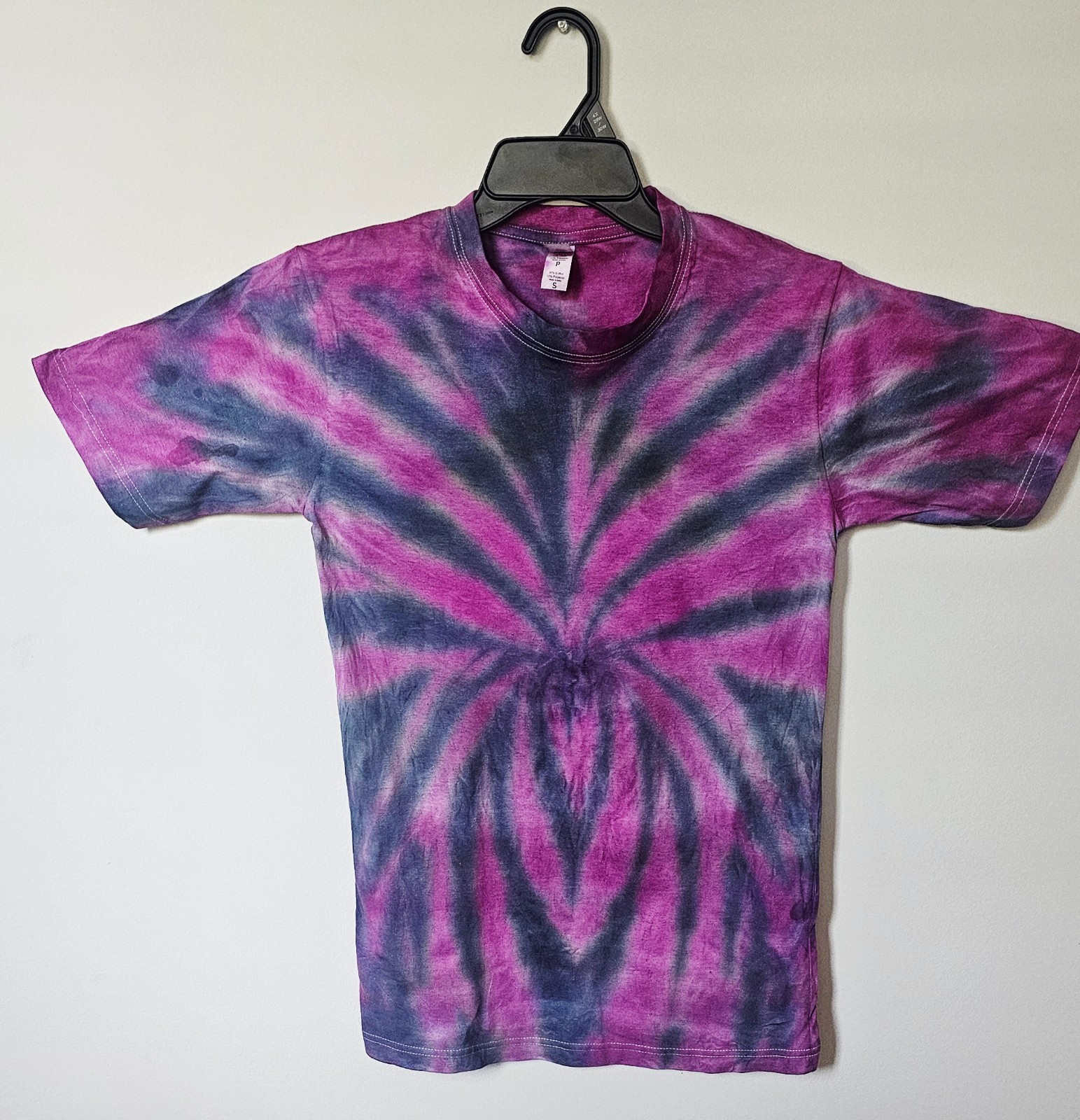 New Spider Tiedye Purple & Black Color Mens T-Shirt Blank Tye Dyed Tee – 4 XL