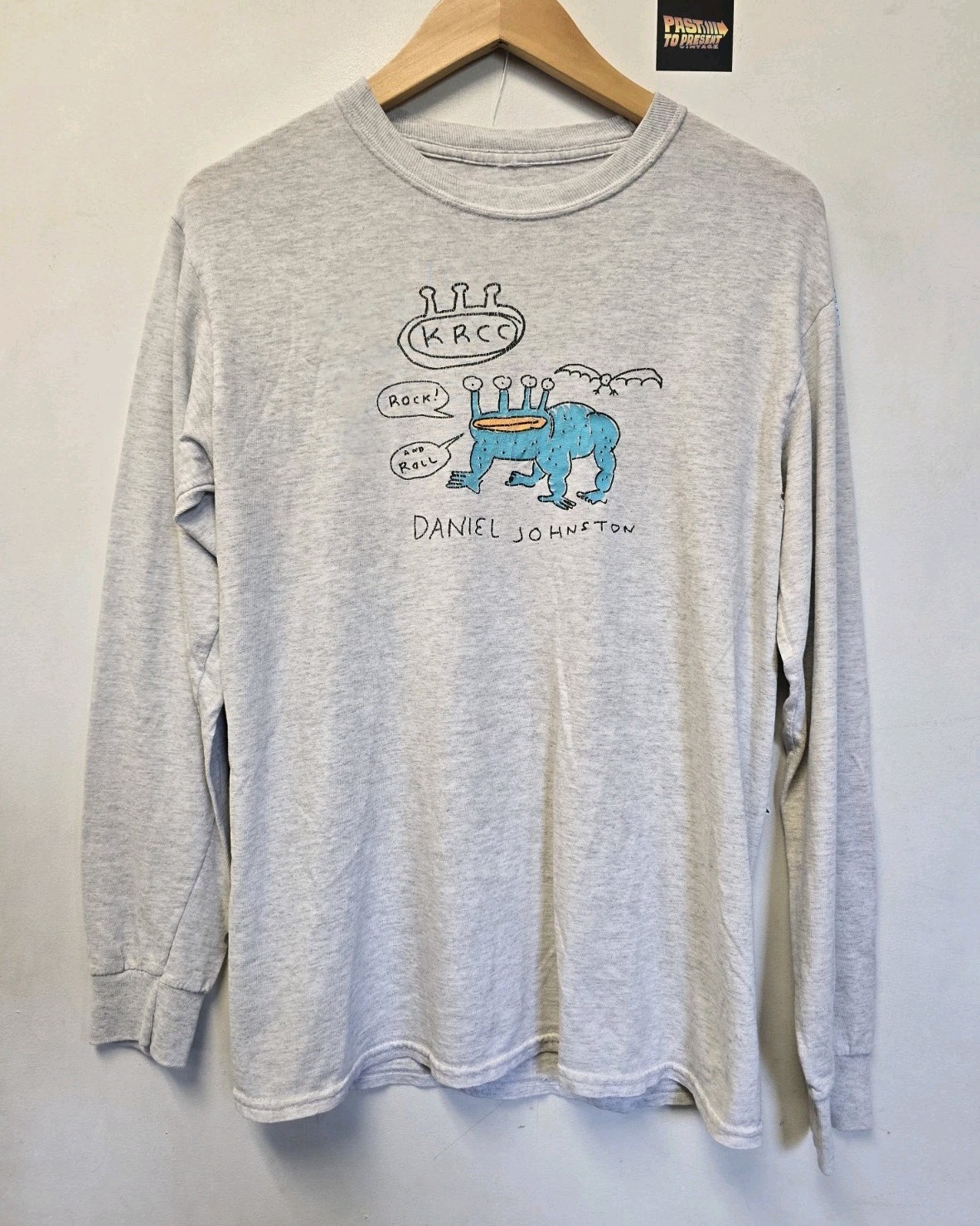 Vintage Daniel Johnston Shirt 00s Sz Small Long Sleeve KRCC Indie Lo-Fi Folk