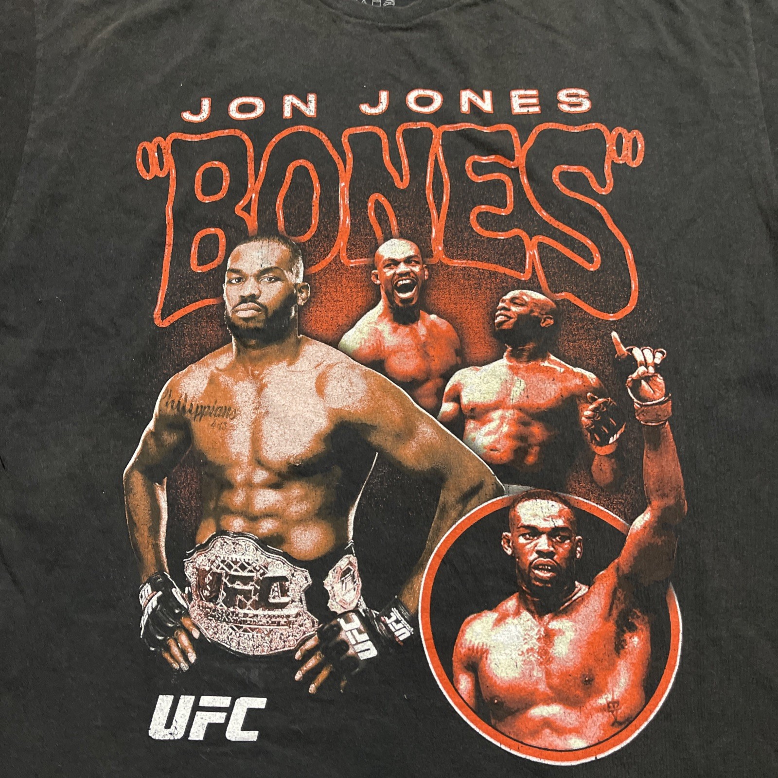 XL Jon Bones Jones UFC Fighting MMA Boxing Black Shirt GOAT Streetwear