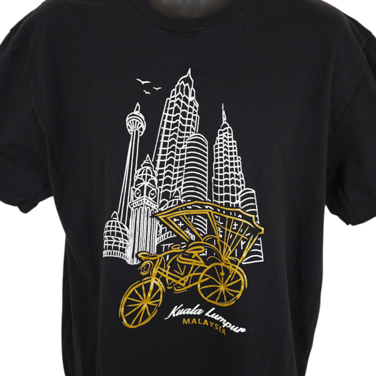 Kuala Lumpur T Shirt Mens Size Large Malaysia Travel Destination Tee