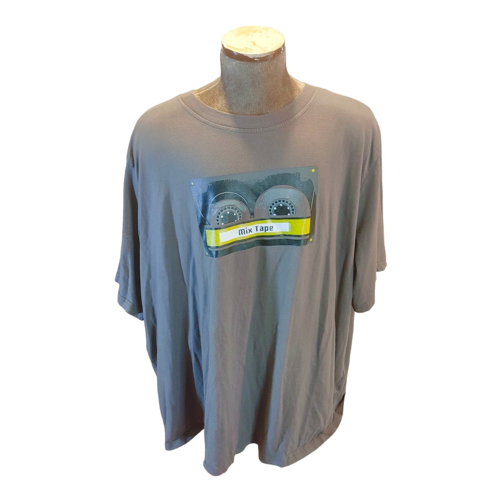 KingSize Men’s Big & Tall Nostalgia Graphic T-Shirt Mix Tape Gray 4XL