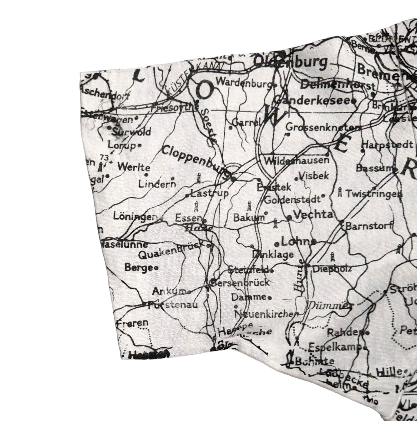 New Vintage Germany Map SCREEN STARS USA T Shirt XL All Over Print Puff Graphic