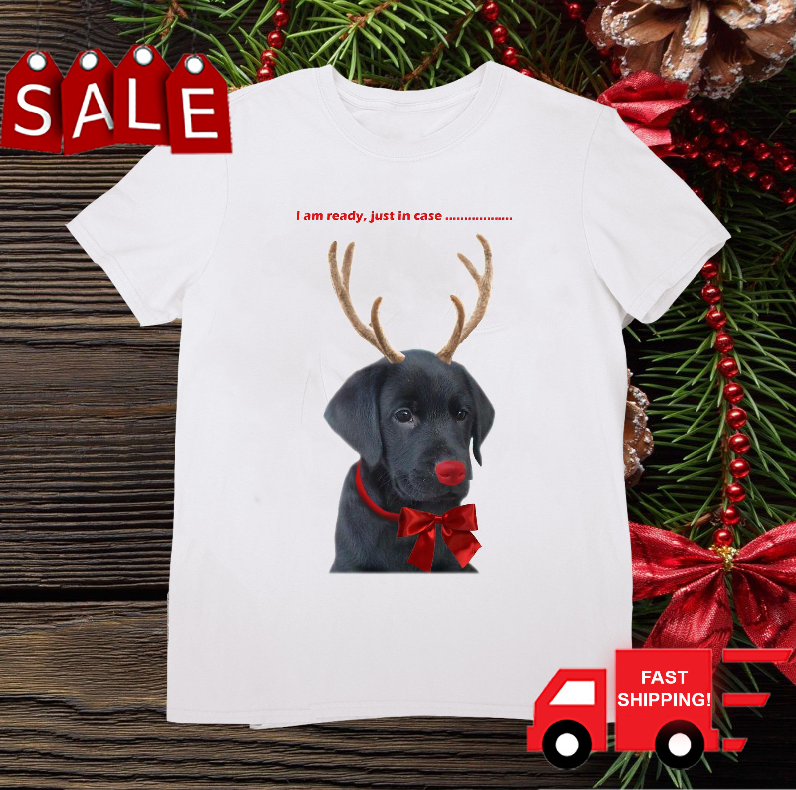Rare Dog Christmas Cotton Tee Gift For Fan S to 5XL White T-shirt