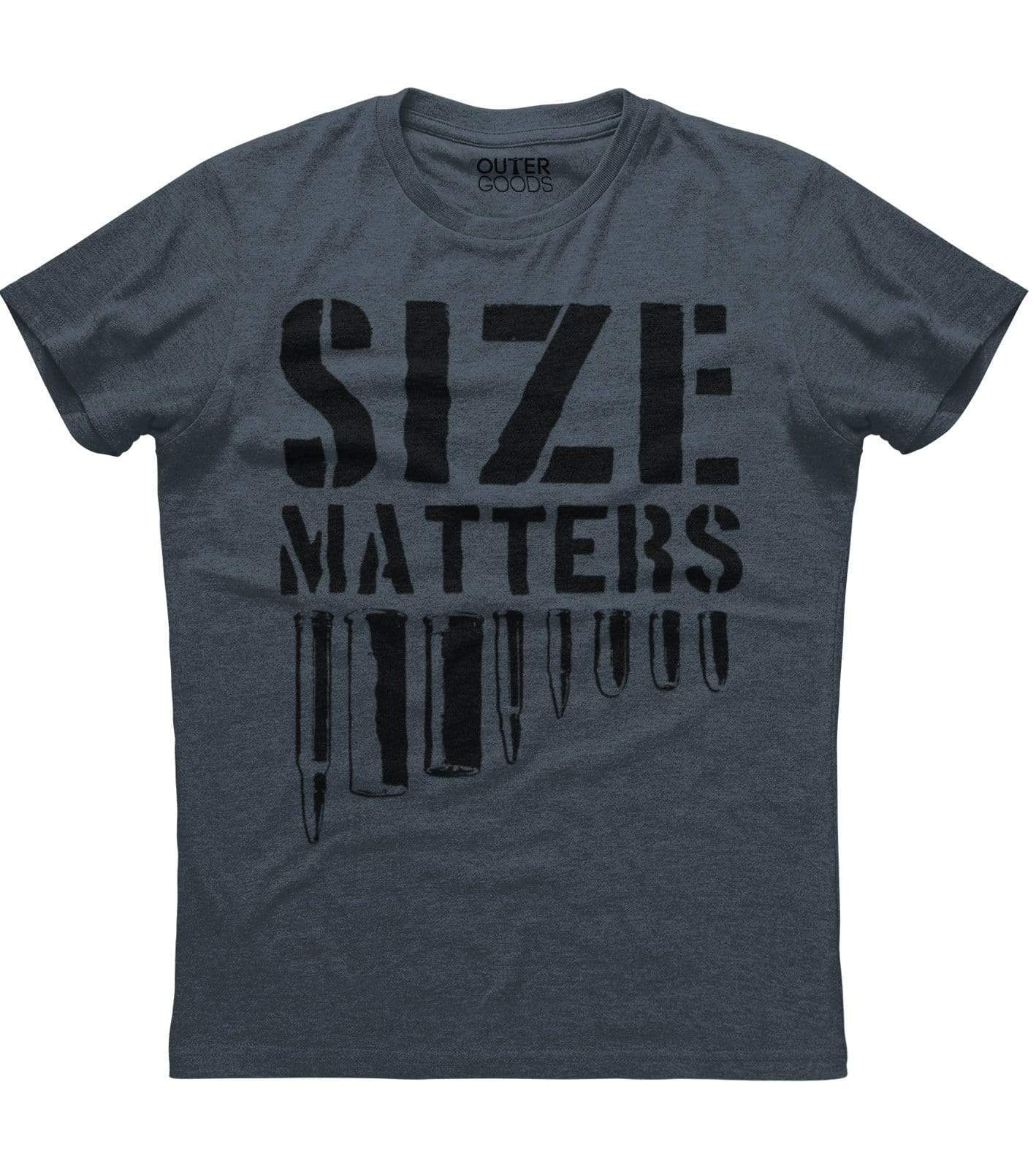 Patriotic American Gun Lover Tee Bullet Size Matters T-shirt