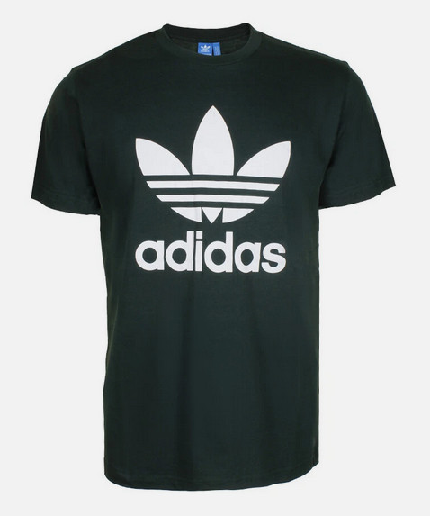 ADIDAS Vintage Trefoil Logo BLACK Regular Fit Short Sleeve T-shirt NWT