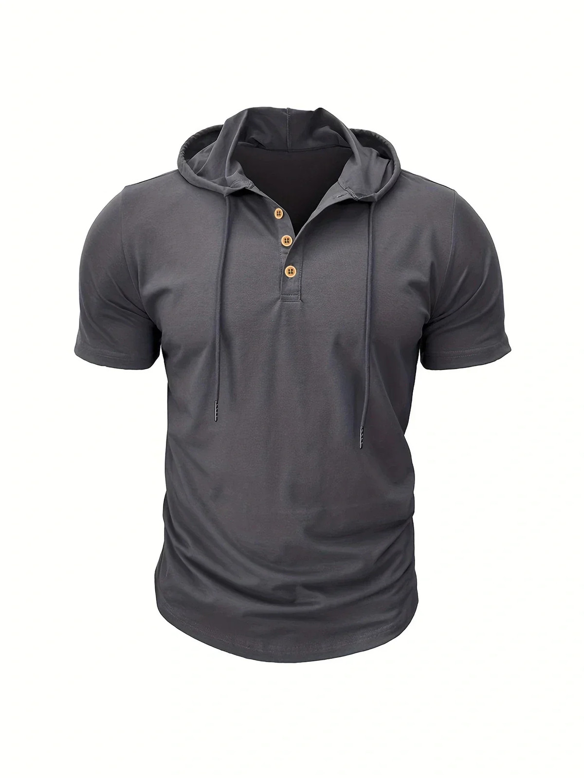 Men’s T Shirt Summer Slim Fitness Hooded Short-Sleeved Tees Male Lightweight