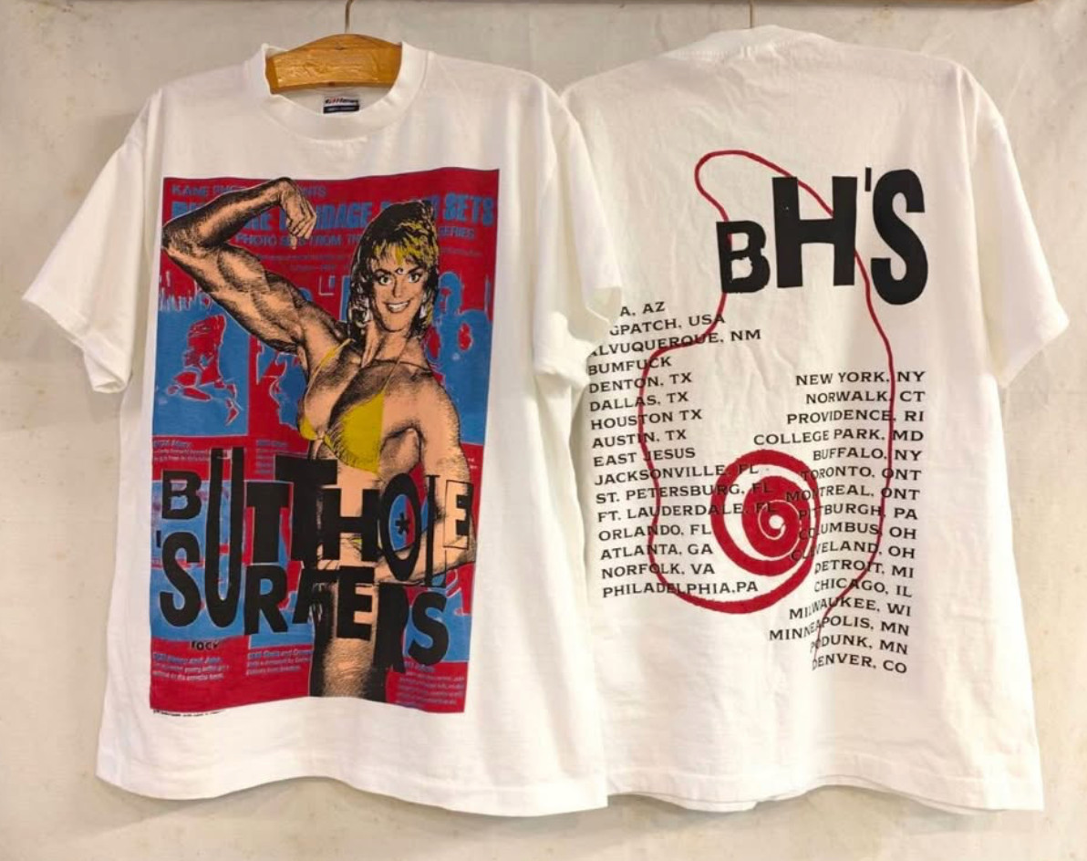 Vintage Butthole Surfers Don Rock Bodybuilder 3 Eyed Female XL T-Shirt REPRINT