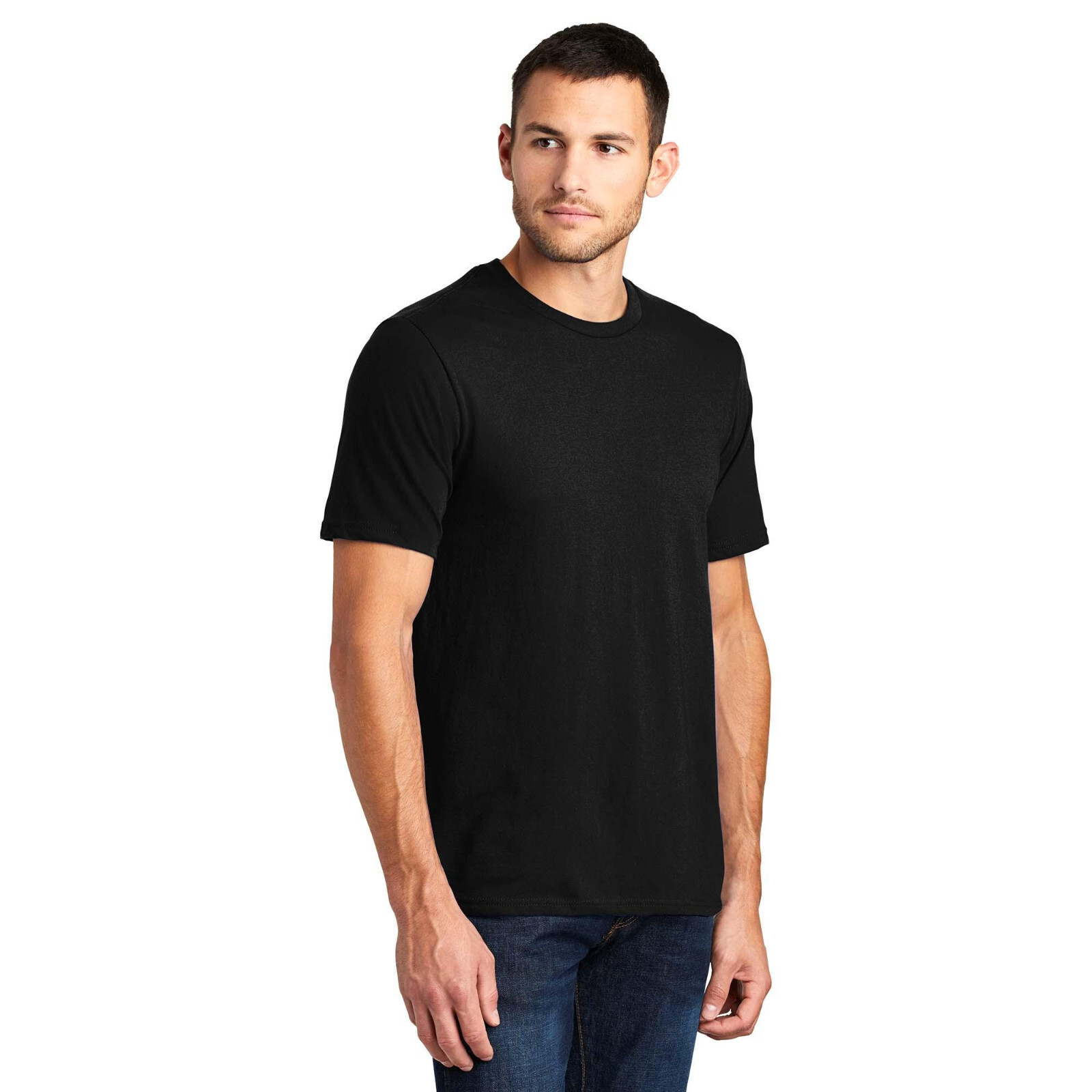 District DT6000 Very Important Plain Tee T Shirt Unisex Slim S M L XL 2XL Black