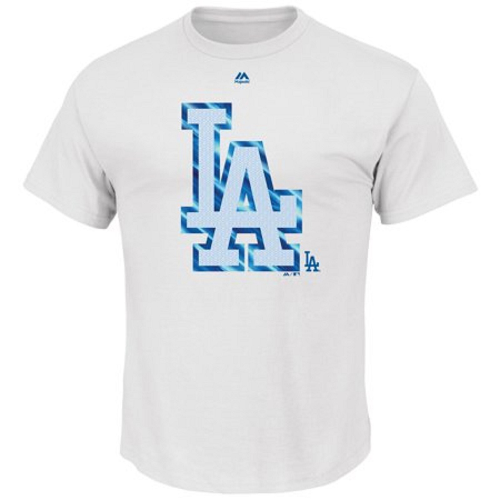 Majestic Men s Los Angeles Dodgers Push Through Short-sleeve T-shirt,White,Large