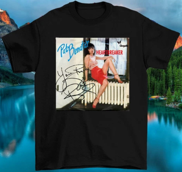 Pat benatar Signature T Shirt Black Size S-5XL