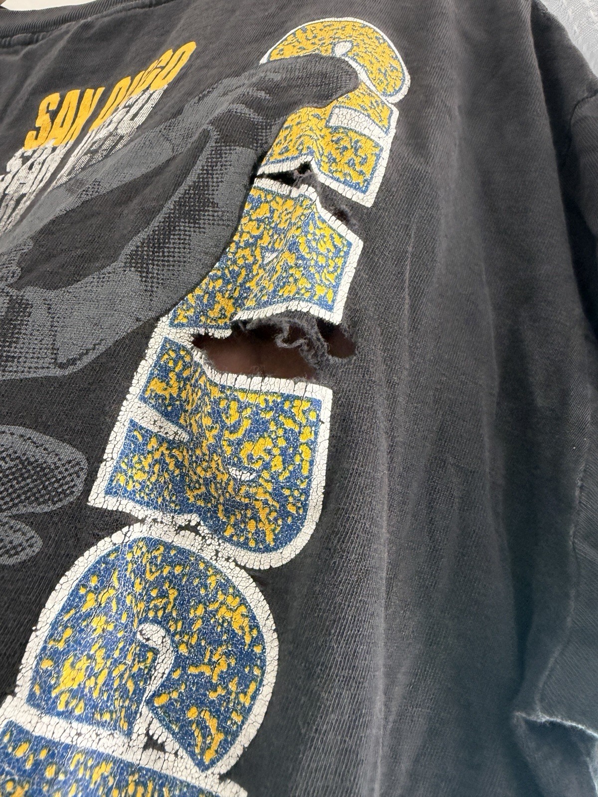 Vintage Chargers AOP Shirt Size Large 90s