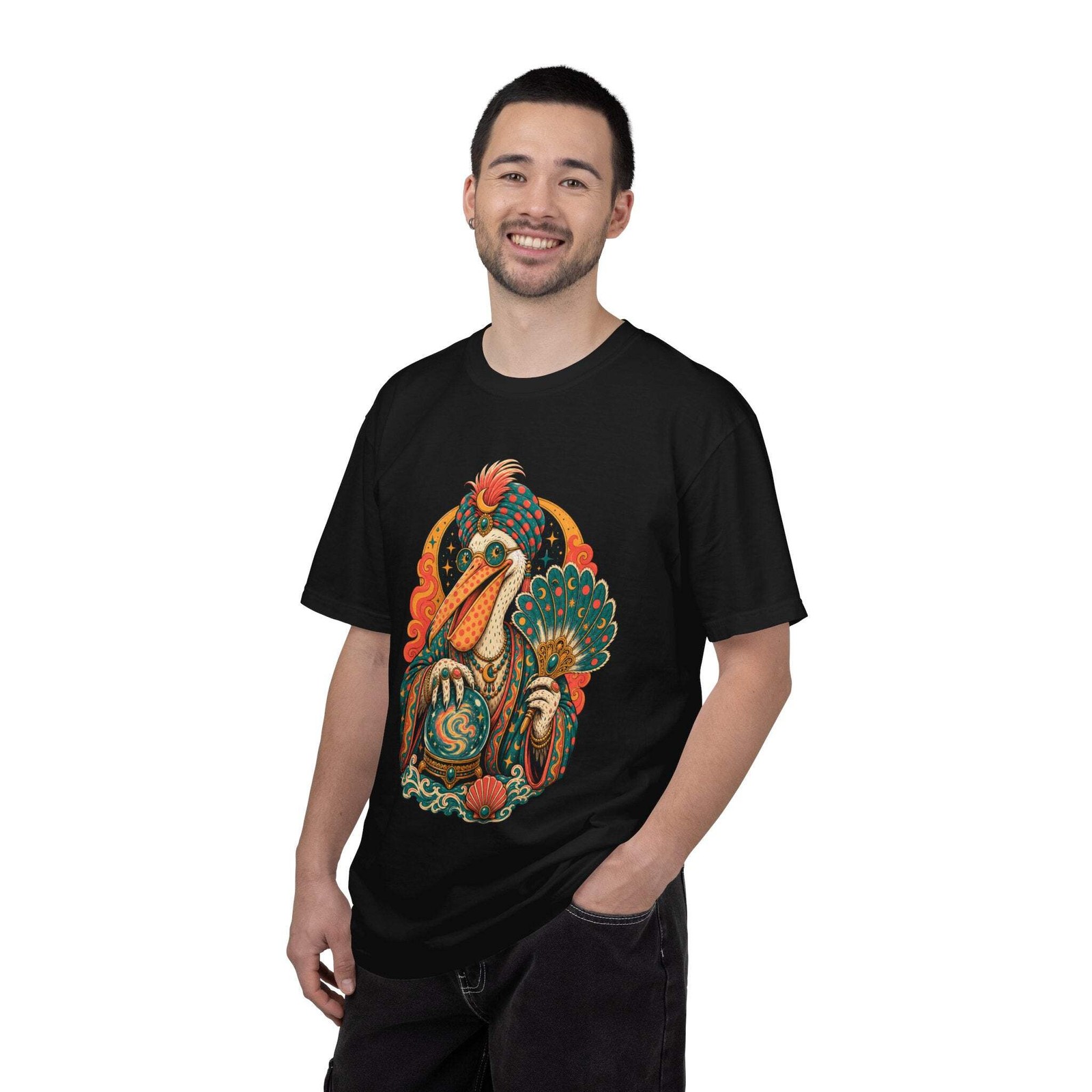 Acid Polka Dot Pelican Fortune Teller T-Shirt Graphic