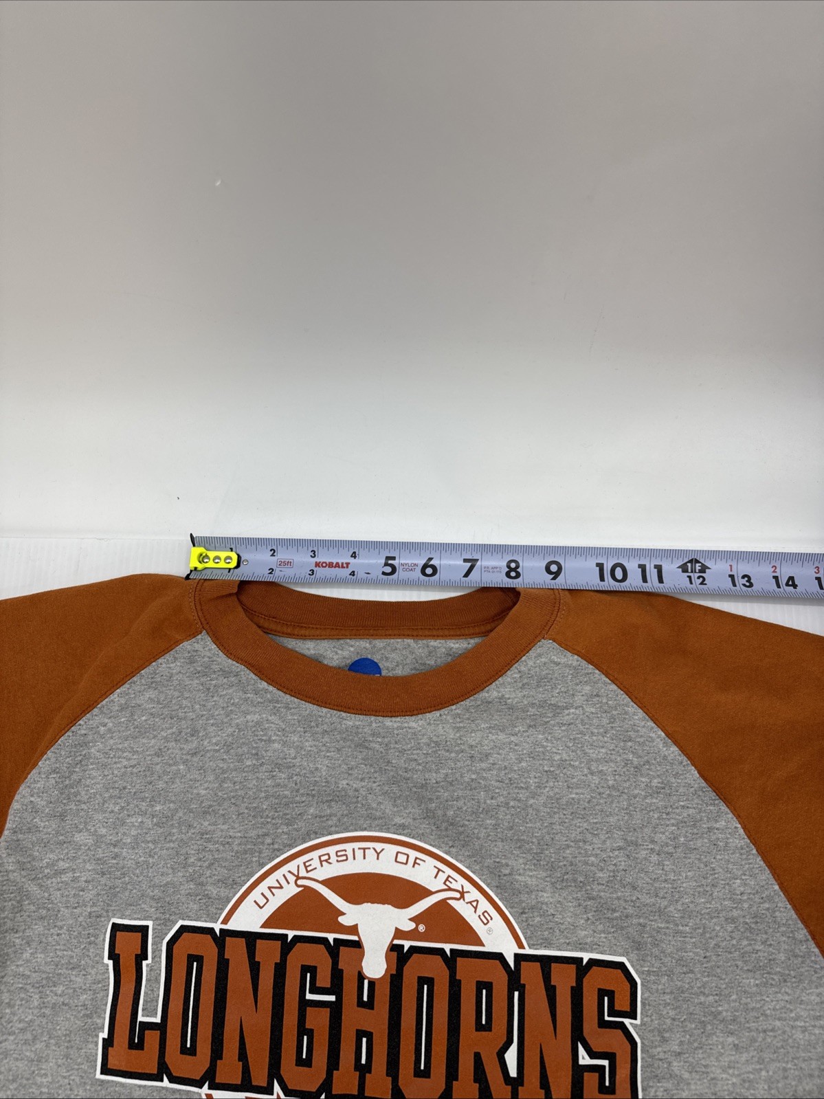 TEXAS LONGHORNS Official NCAA Authentic Apparel Burnout Raglan T-Shirt Sz XL