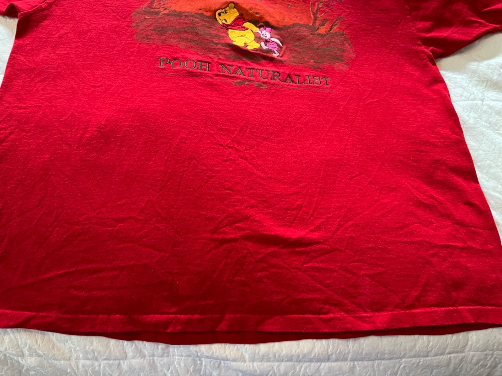 Vintage 1990’s Disney Store Winnie Pooh Piglet Embroidered Shirt Adult XL