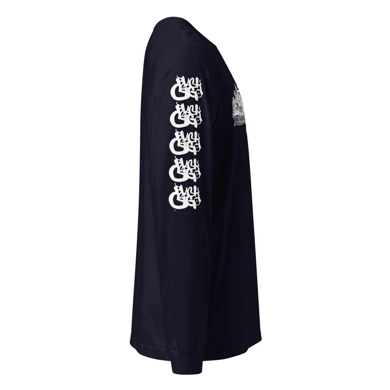 BlackCargo Unisex Long Sleeve Tee Sustainable Streetwear Navy XS S M L XL 2XL
