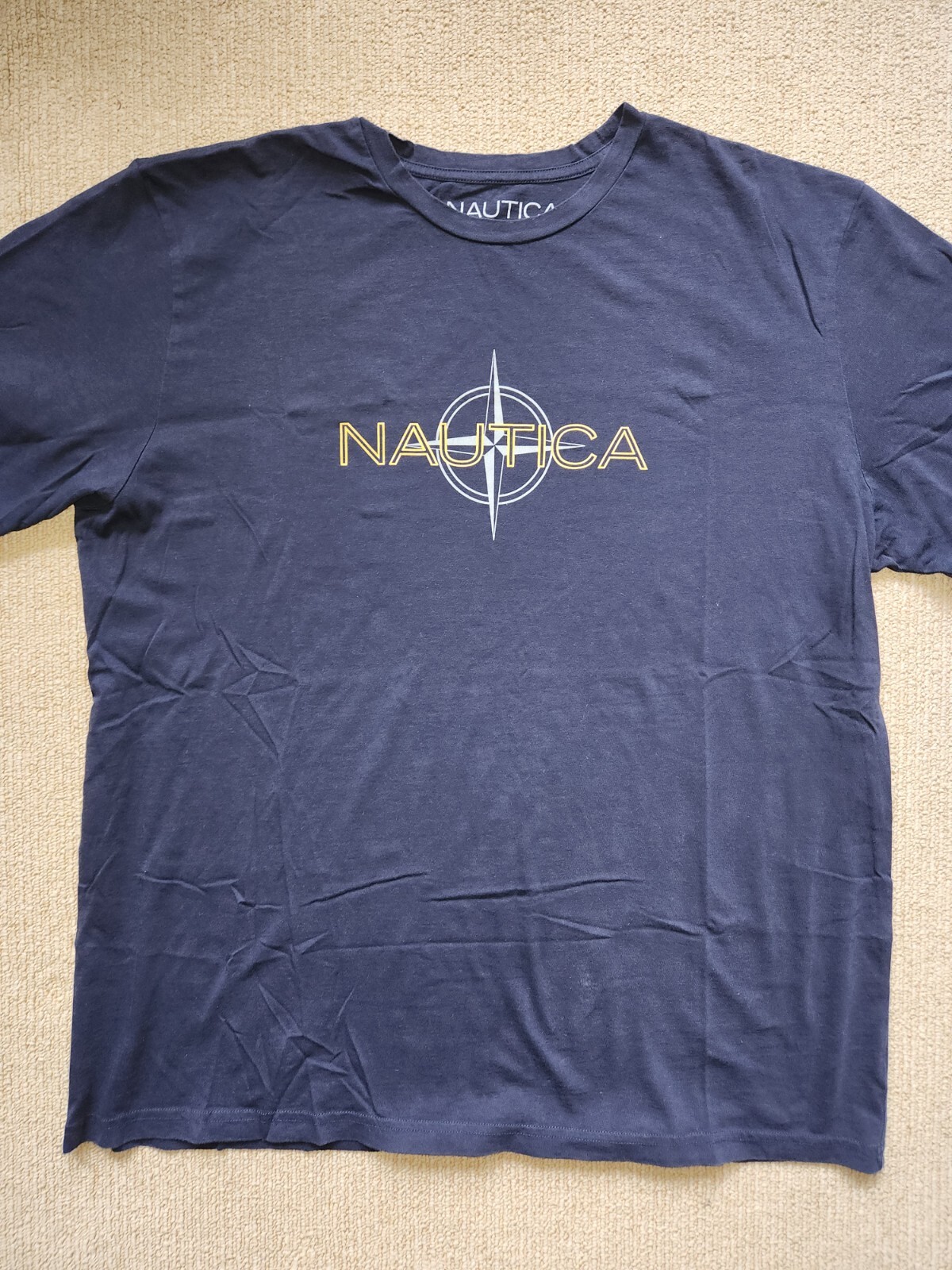 Lot Of 2 Nautica TShirts XXL Made In USA Navy Blue Red Logo Cotton Sport Boating