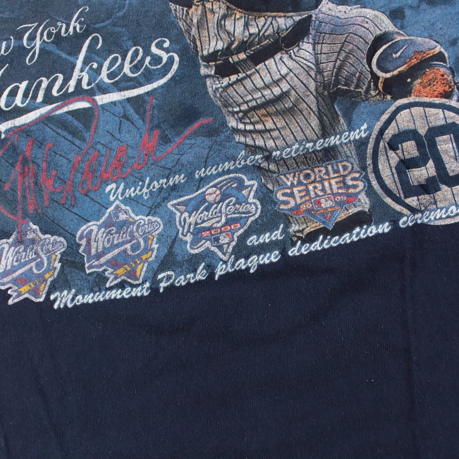 New York Yankees Jorge Posada Day 2015 uniform number retirement t-shirt MEDIUM