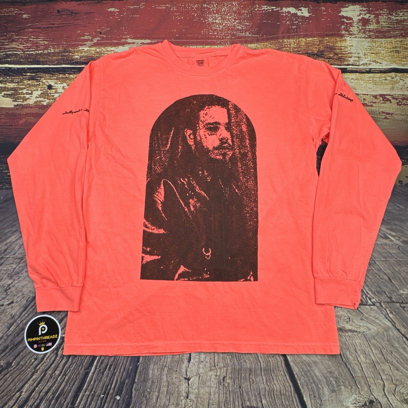 Post Malone Concert Shirt Mens LARGE LS Hollywoods Bleeding Tour Neon DEADSTOCK