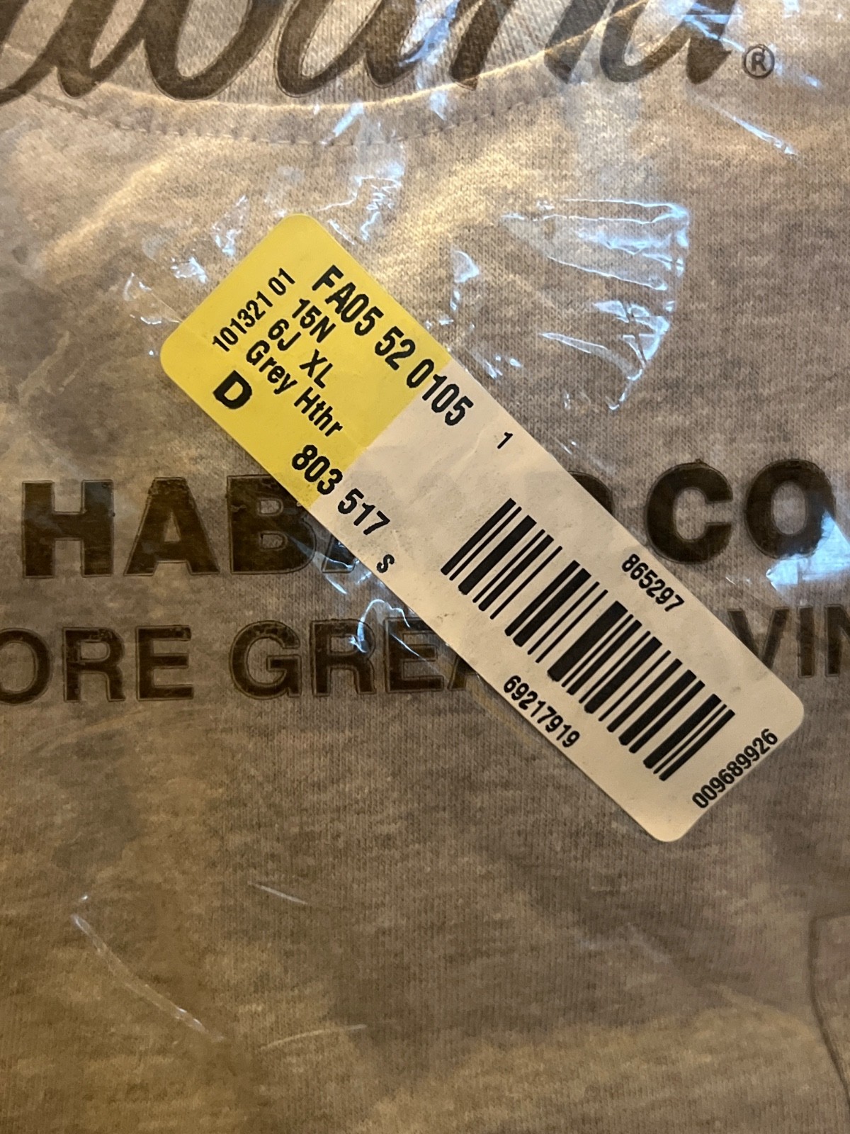 Haband Men’s Quality & Comfort Pocket T Shirt Grey Short Sleeve Crew Neck XL