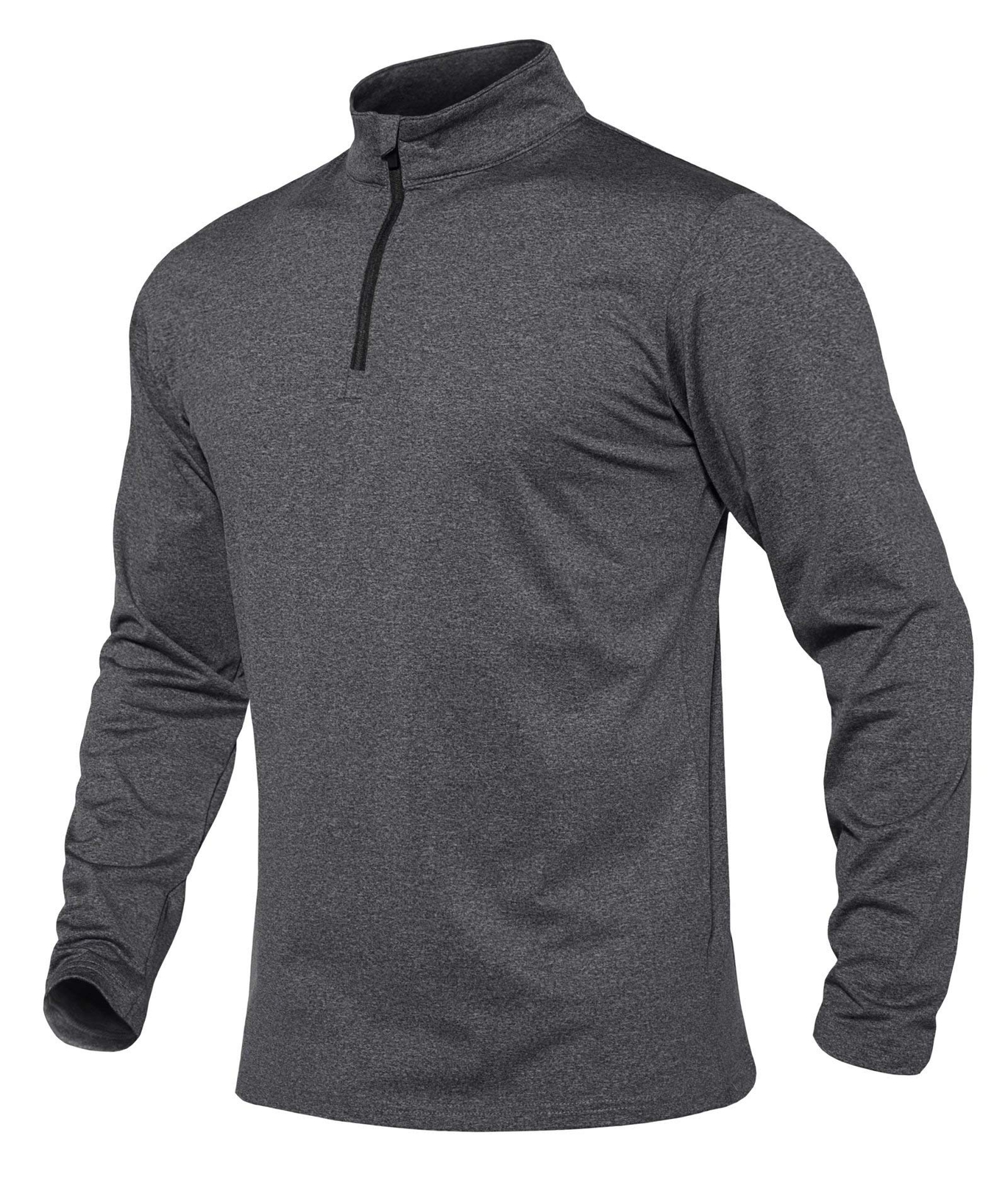 Men’s 1/4 Zip Lightweight Fleece Sweatshirt Gym Workout Sport Long Sleeve Shirts