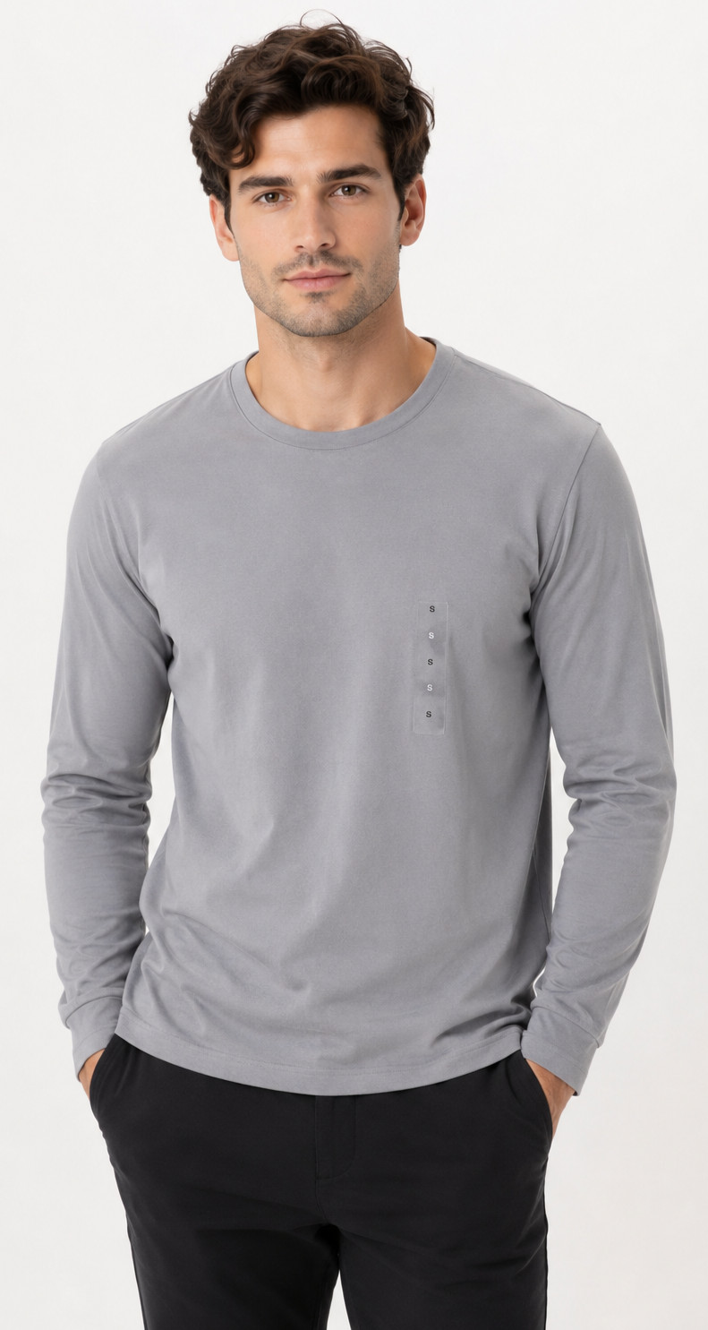 Alfani Men’s T-Shirt New S M L XL XXL 3XL Gray Standard Stretch Basic Knit Solid