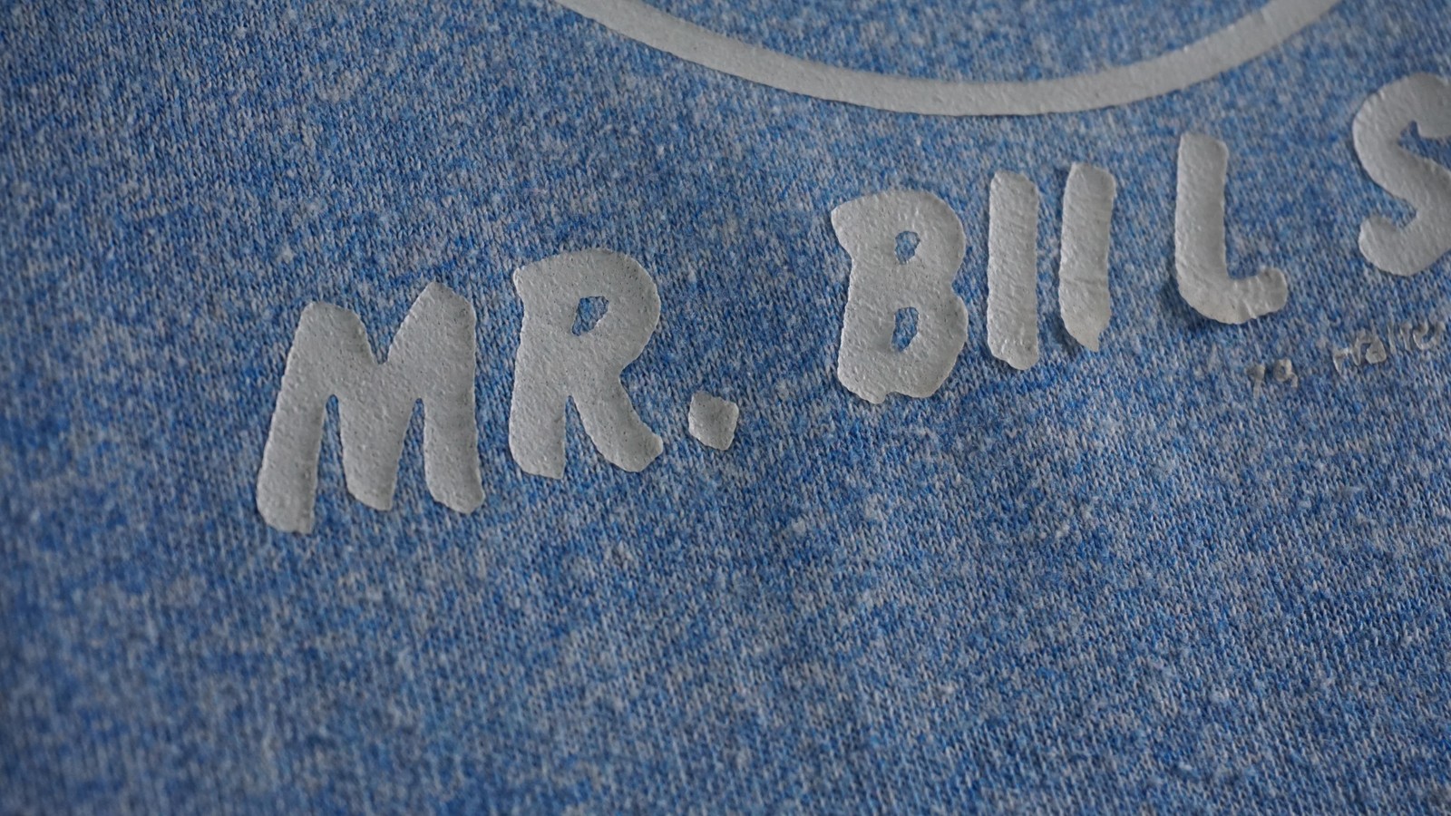 Vintage Mr. Bill Show Shirt Mens Large Blue Raglan V Neck Russell Made USA 80s