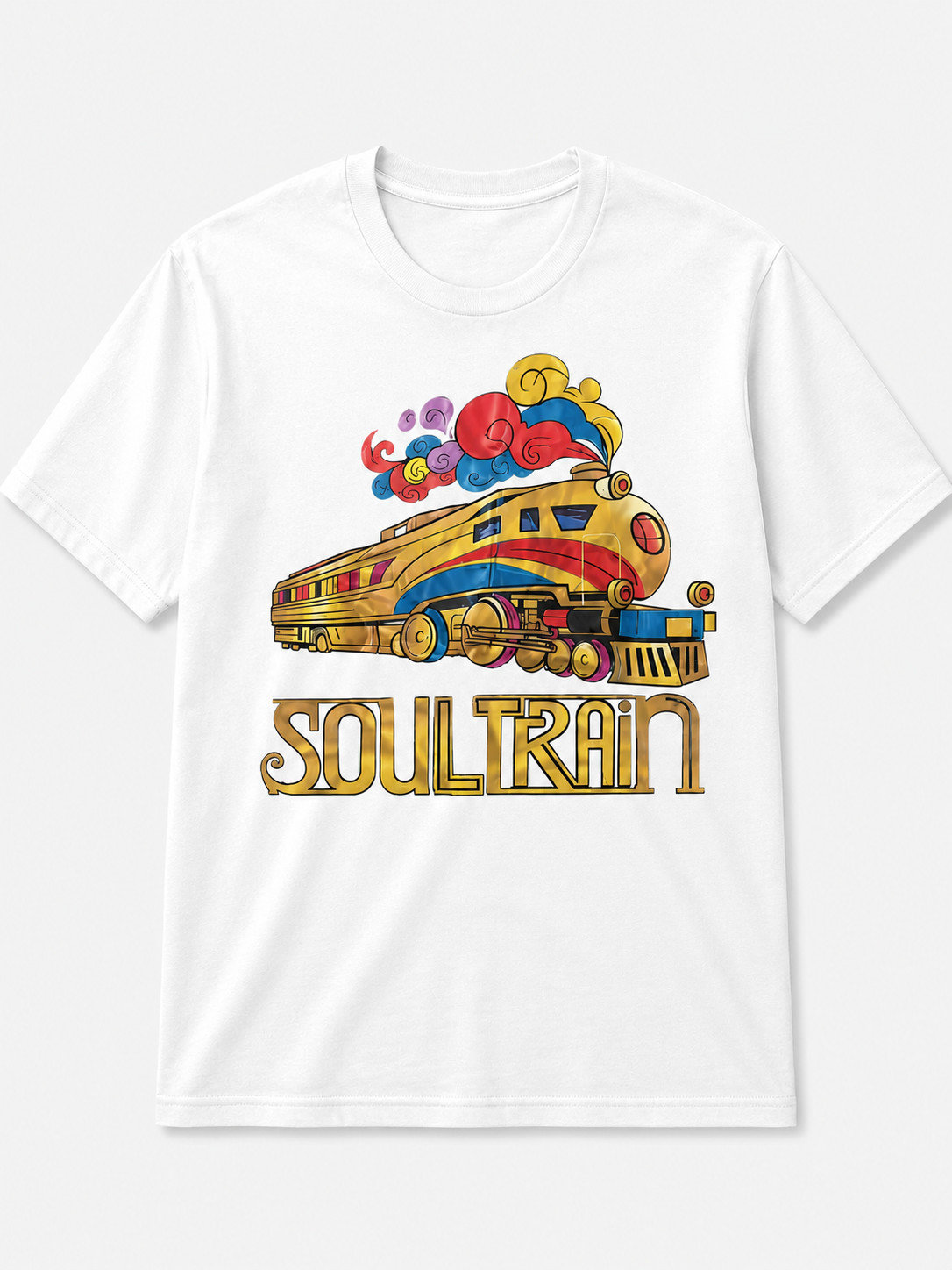 Soul Train Retro Graphic T Shirt Royal Blue Vintage Train Tee Funk Music Unisex