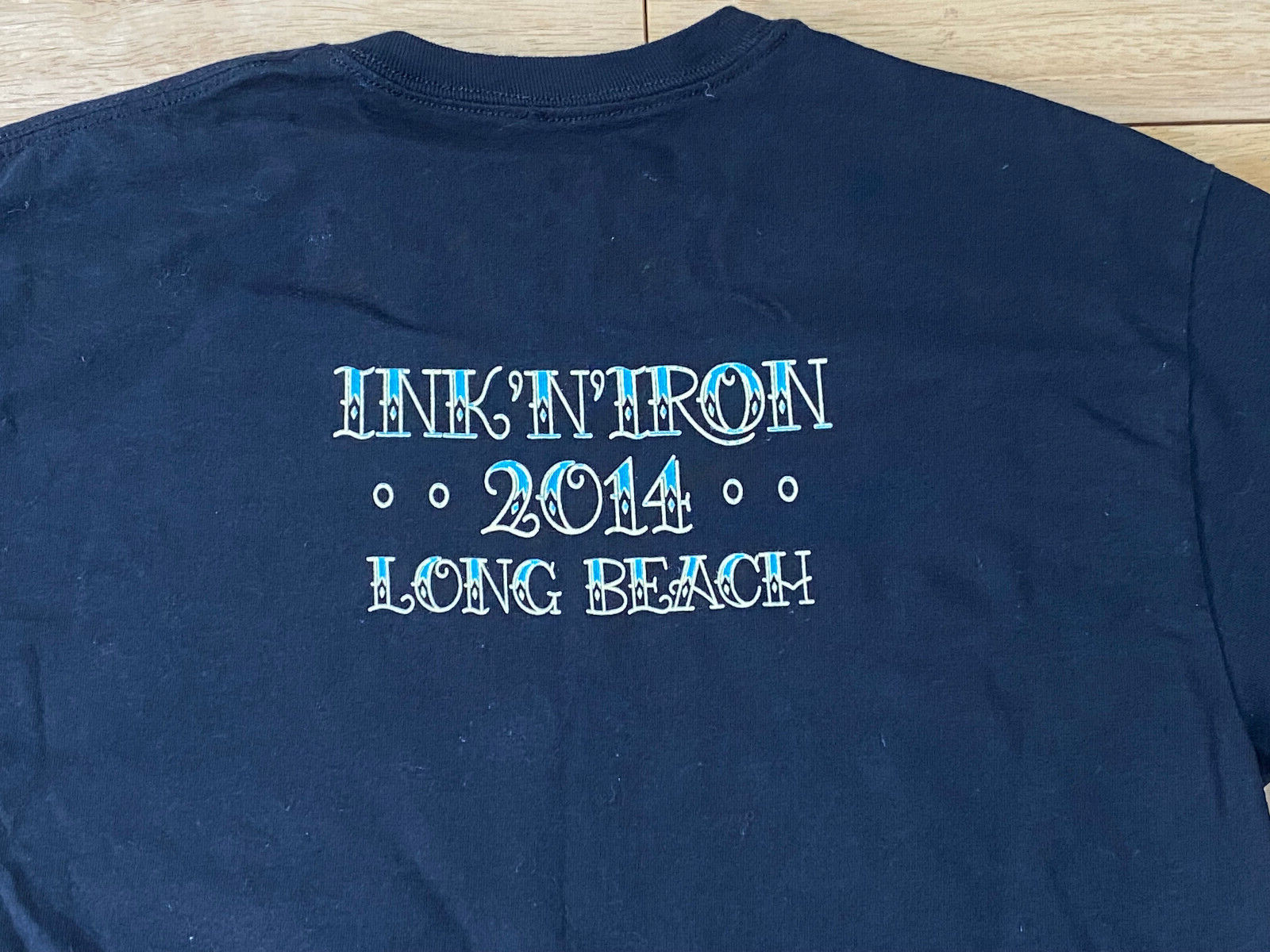 INK N IRON 2014 Long Beach, CA Queen Mary Graphic Black Tshirt – Unisex Sz M