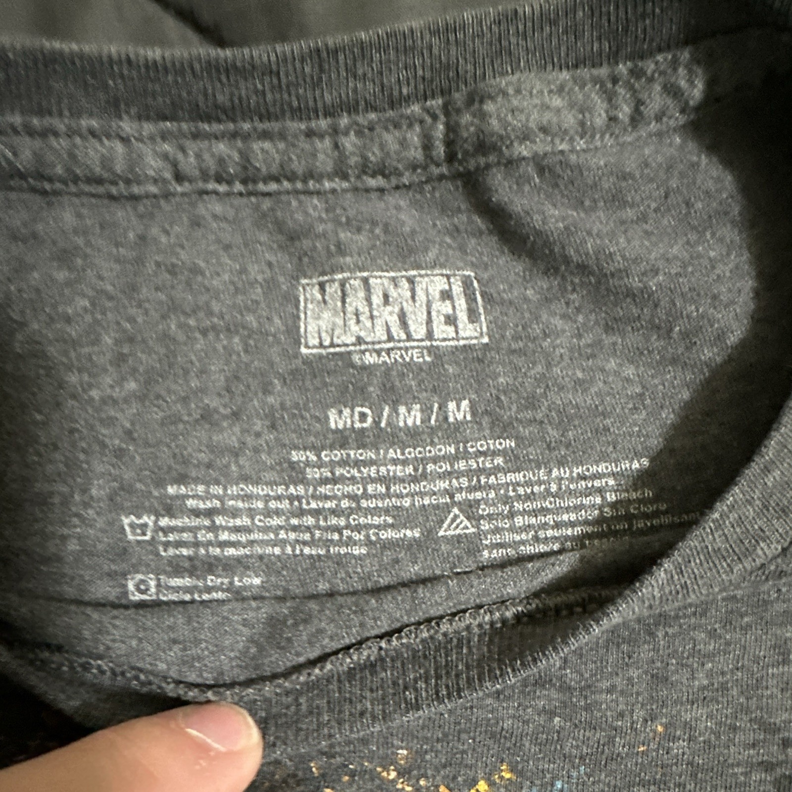Marvel Men’s Gray Marvel Universe Graphic Logo T-Shirt Crew Neck Short Sleeve M