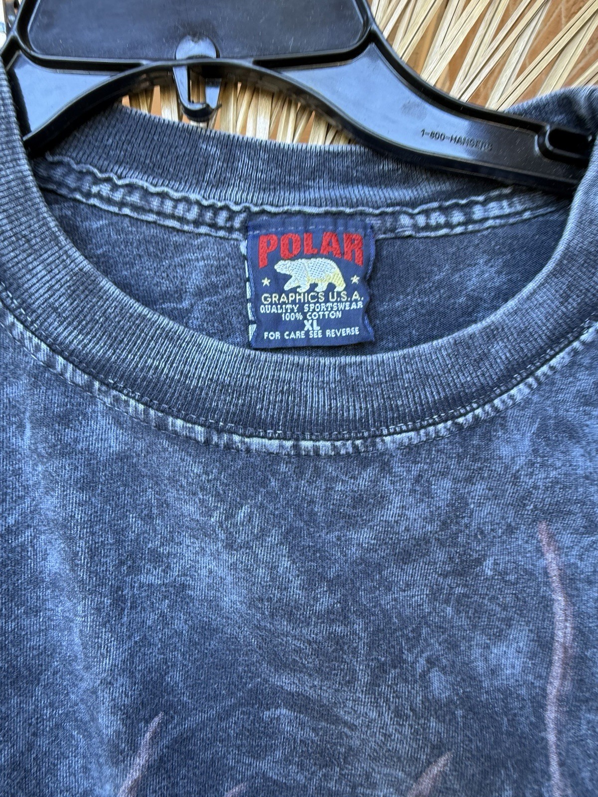 Polar Graphics Vintage Wildlife Deer T-Shirt XL Gray Tiedye Animal Graphic