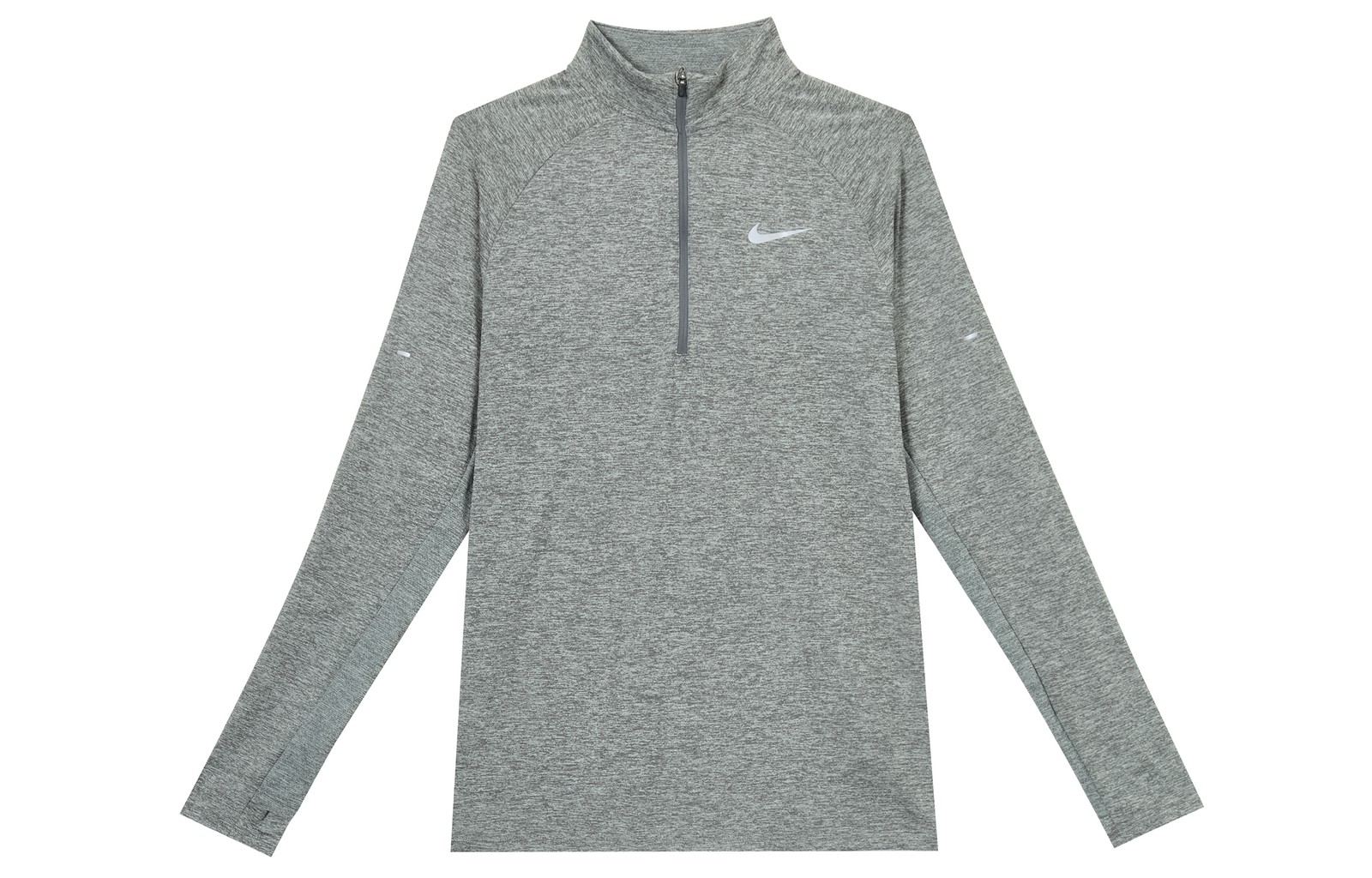 Nike Logo Print Half High Neck Straight Cut Quick Dry Long Sleeve T-Shirt