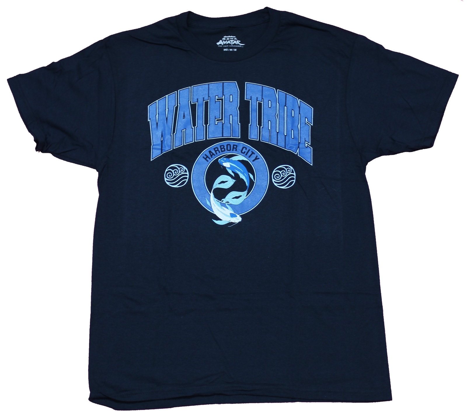 Avatar the Last Airbender Adult New T-Shirt – Water Tribe Harbor City Logo Front