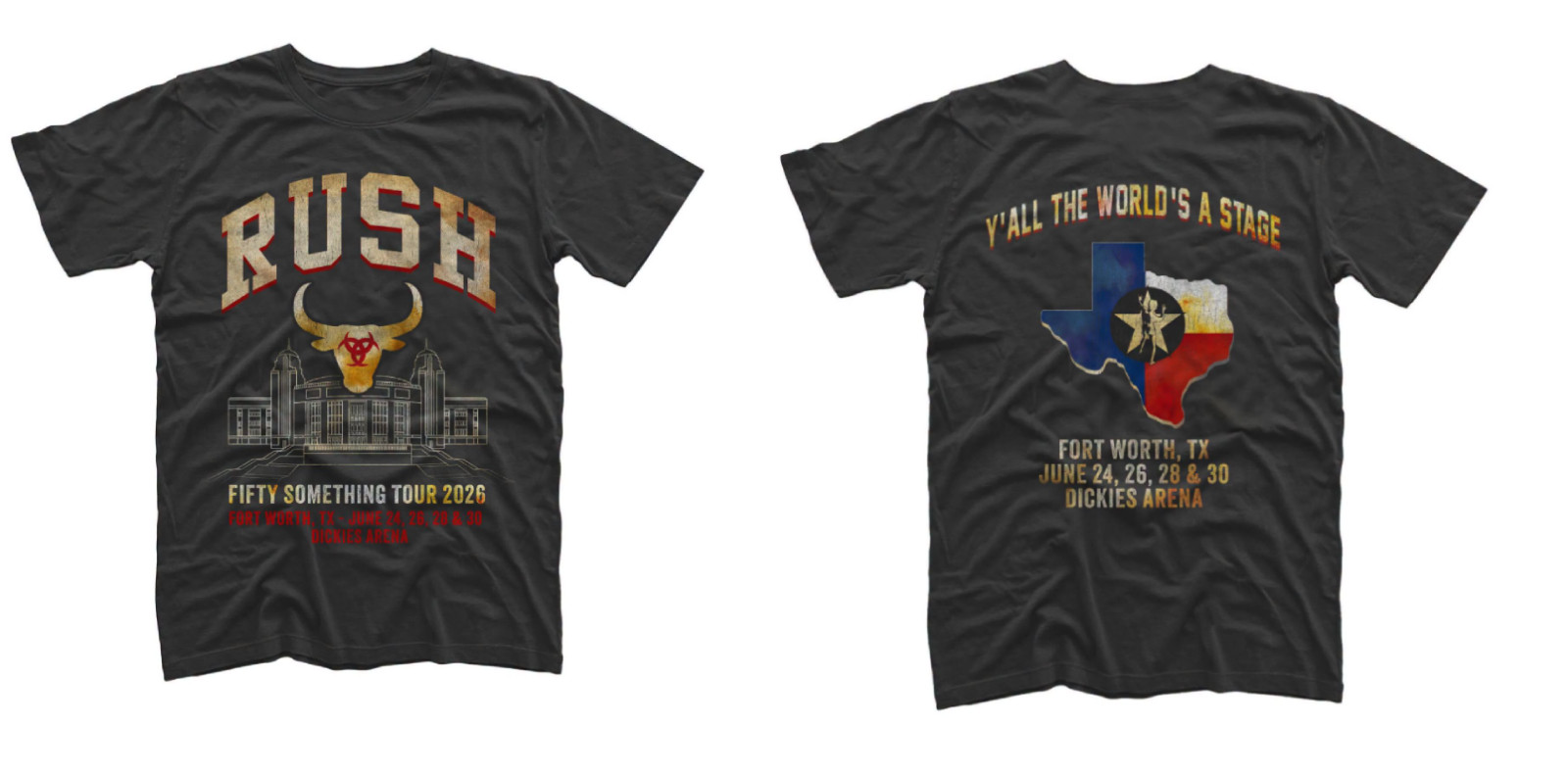 Rush Band Fifty Something Tour in Fort Worth, Texas June 24, 26, 28, 30 T-shirt