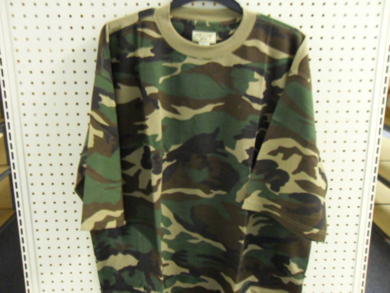 Camouflage Camo SS T-Shirt Waffle Knit Big Mens TEE 4X WOODLAND Brand New n Pack