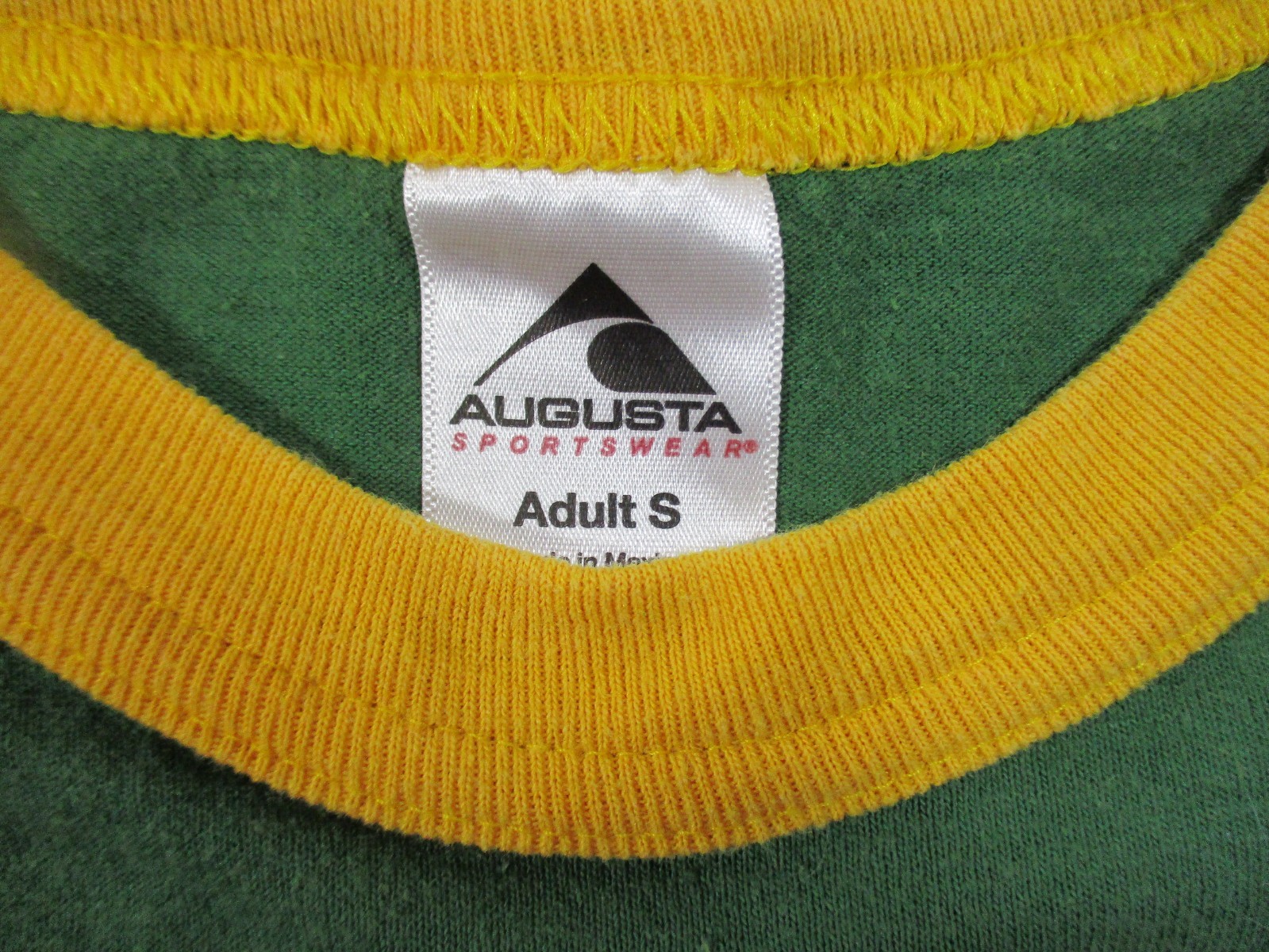 Vtg GREEN BAY PACKERS Ringer T-Shirt~Augusta Sportswear~Men’s S (XS-S)~Used